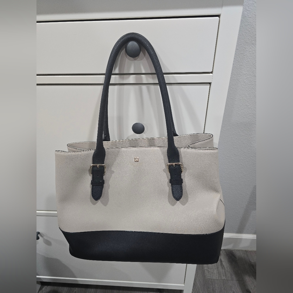 Kate Spade Black and Cream Shoulder Bag